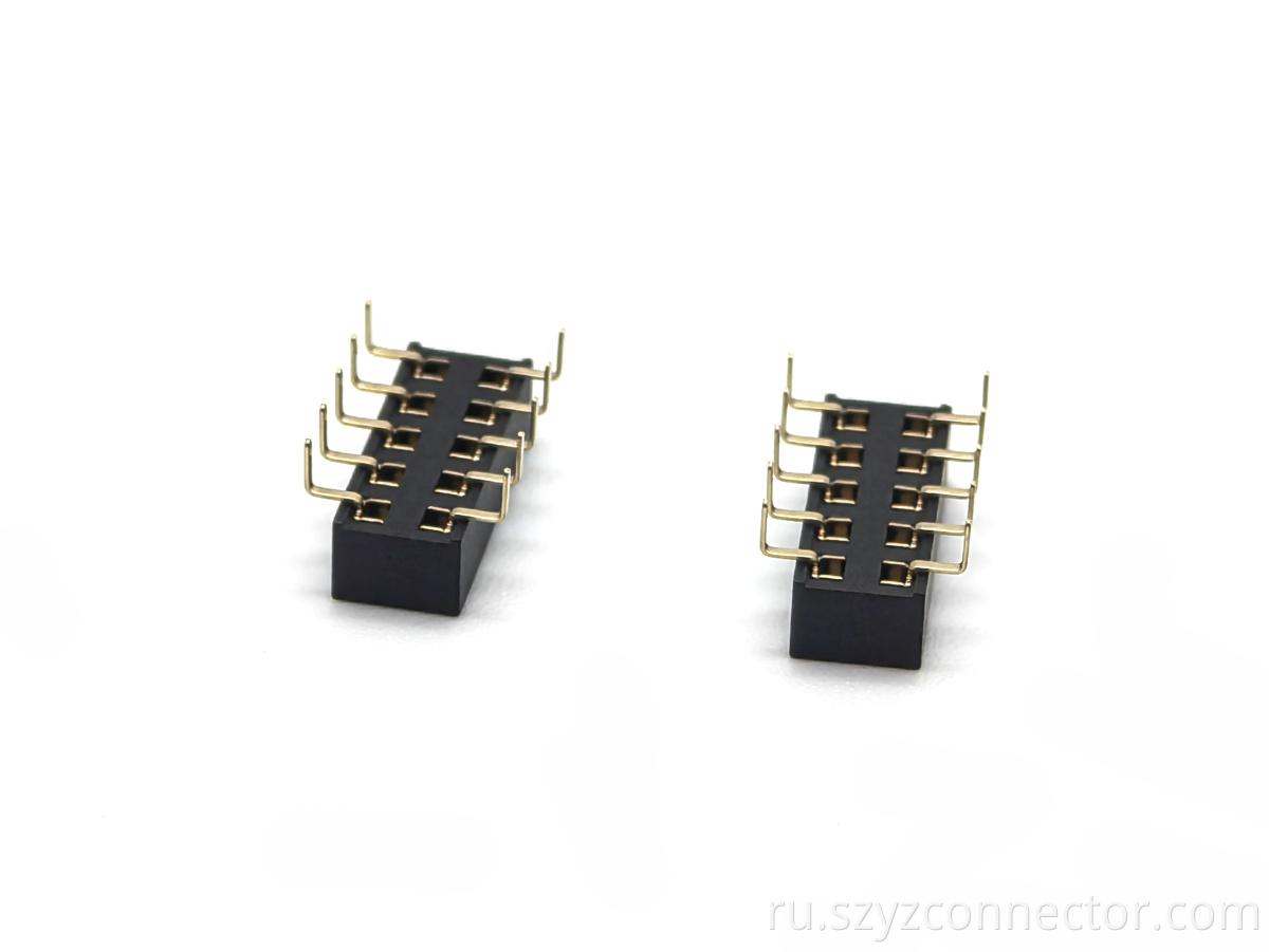 2.54mm Pitch Female header Connector Dual Row Bottom Entry H3.5mm 2*5P